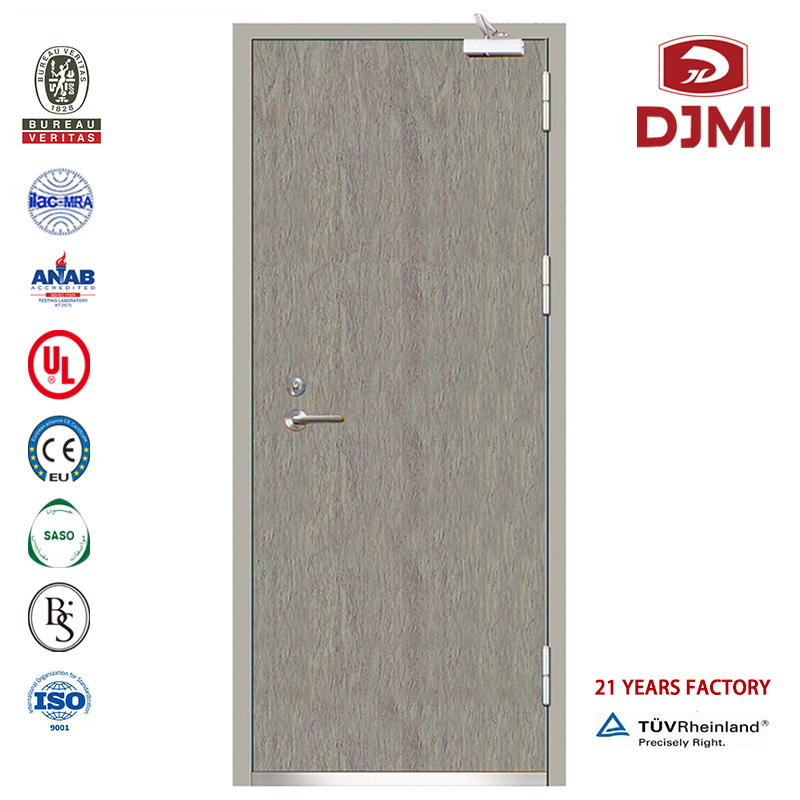 Chinese fabriek in commerciële motortoegang Een hittebestendige stalen branddeur Hoge kwaliteit 2 panelen Bs Een brand met interne veiligheidslijm Ontploffingsbestendige stalen deur