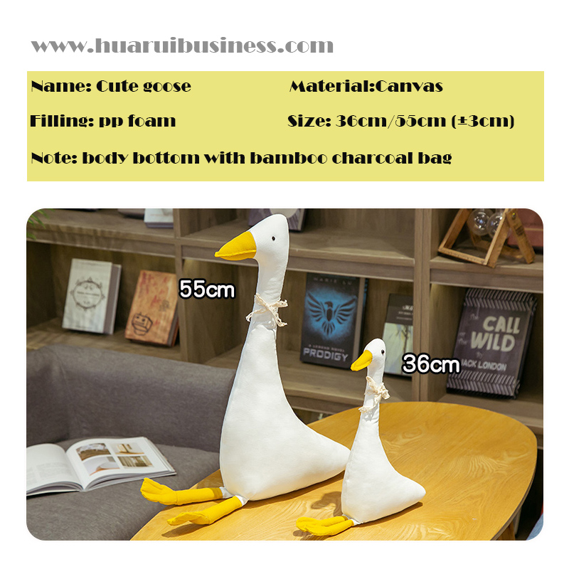 Canvas white goose toy/plush doll/home artillerie