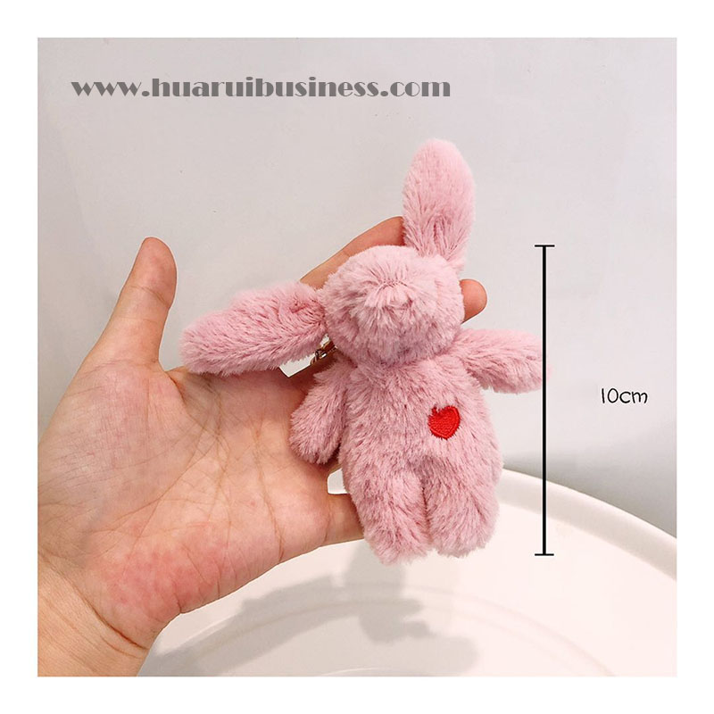 Plush konijn speelgoed/sleutelhanger/sleutelring/sleutelhanger