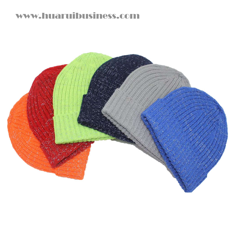 acrylmuts, hoed, tuque, unisex, wintermuts met reflecterende werking