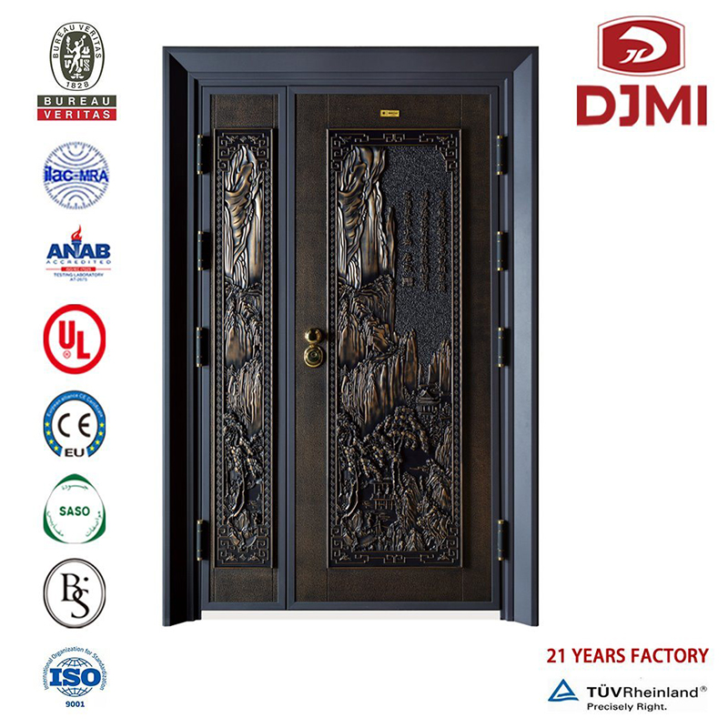 New China Supplier Exterior Security Design Externe Steel Deur Merk New Home Design for India Exterior Security Steel Deur Hot Selling Iron Main Ingang Deuren Grill Design Entry Double Leaf Steel Deur Price