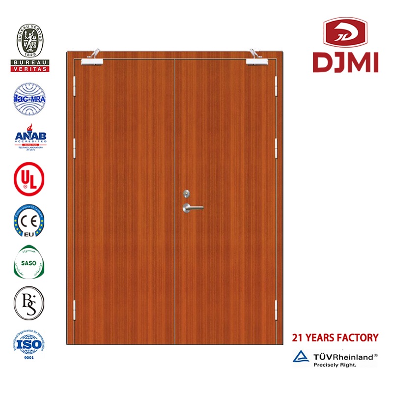 Aangepaste 30 60 90 90 Minuten Rated Designs Hotel Wood Lacquer Fire Deur Nieuwe Instellingen US Certified Wooden Hotel 90 Min Fire Rated Chinese Factory Houten Hotel Guest Rm Fire Rated Deur Ul Vuurdeur