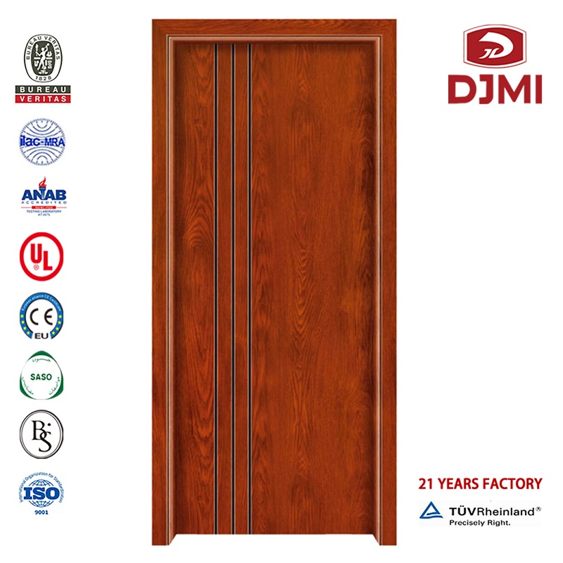 Chinese houten deuren Fd30 Branddeur hoge kwaliteit 1.5 Hours Rated Composite Fire Doors Modern Hout Deur Ontworpen Goedkope Pre-Hung Deuren Bewijs In Sjanghai Externe Branddeur Met Visioenenpaneel