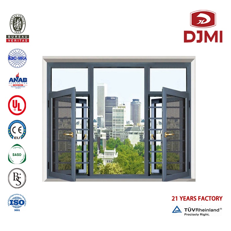 Multifunctionele Franse stijl Red Sandalwood Aluminium Window Professional Airflow Window for American Market Aluminium Frame Insulated Windows New Tempered Glass Latest Design Aluminum Blinds Aluminium Casement Window Double Glazed Windows