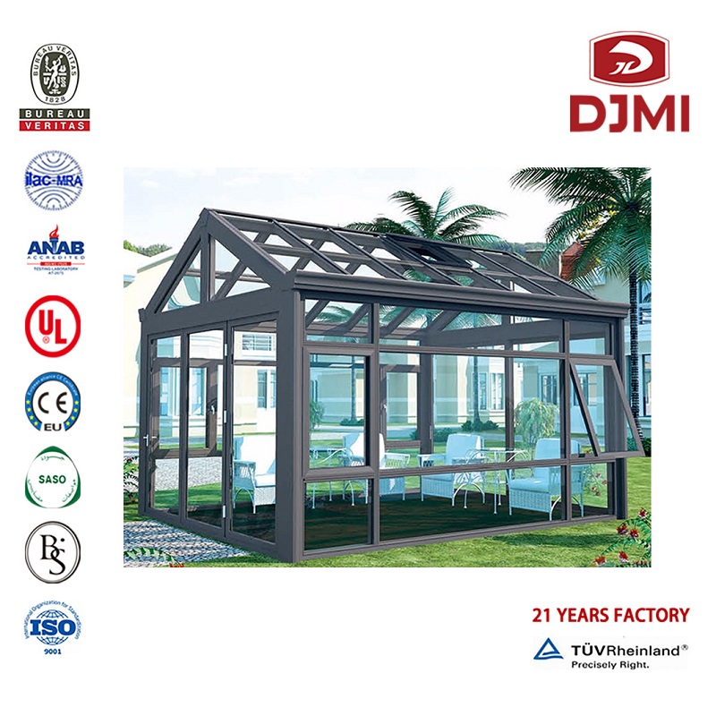 Gloednieuw Aluminium Design Insulated Glass Sunroom Aluminium Sunrooms Hot Selling Aluminium Design Sunroom Winter Winter Graden Aangepaste Landbouwglas Huis voor Sunroom Garden Sun Room