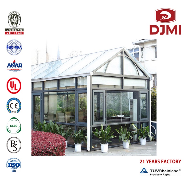 Design Aluminum Conservatory Glass Sunroom Multifunctionele Aluminium Winter Garden Balcony Thee House Glass Sun Room Professional Veranda Sunroom House Sjanghai Factory Beste Verkoper Nieuwe Design Aluminum Glass Sun Room