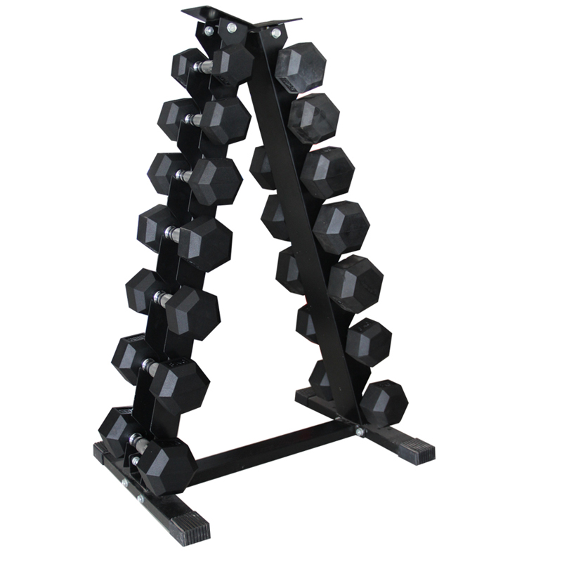 Gym Hex dumbbells Rubber omhulde massieve gewichten sets Zeshoekige Hexa dumbbells set