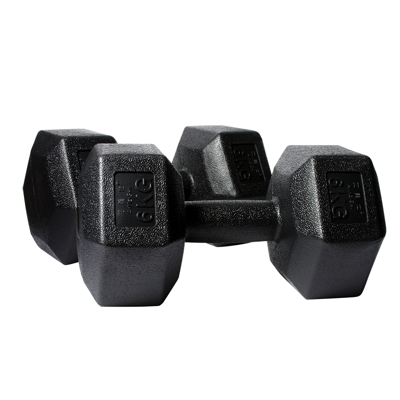 Home Hexagon Dumbells Hex Rubber