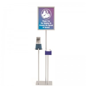 TMJ710 Floor Stand for Public Easy Assembly Goedkope Metal Hand Sanitizer Display Rack