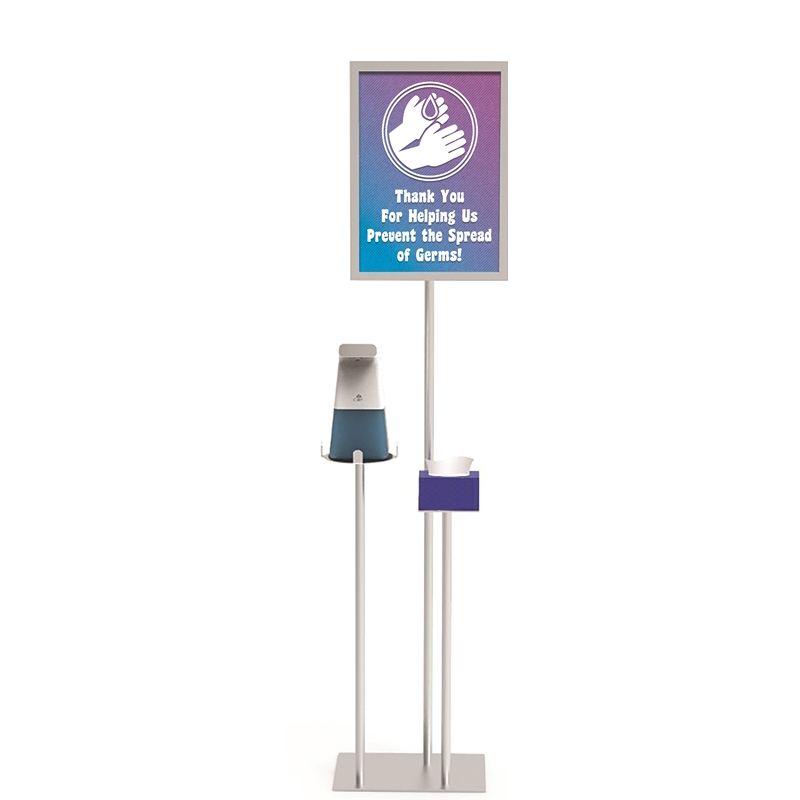 TMJ710 Floor Stand for Public Easy Assembly Goedkope Metal Hand Sanitizer Display Rack