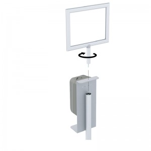 TMJ7113 Vloer Standing Hand Sanitizer Disenser Stand with Holder Portable Hand Sanitizing Stand Display