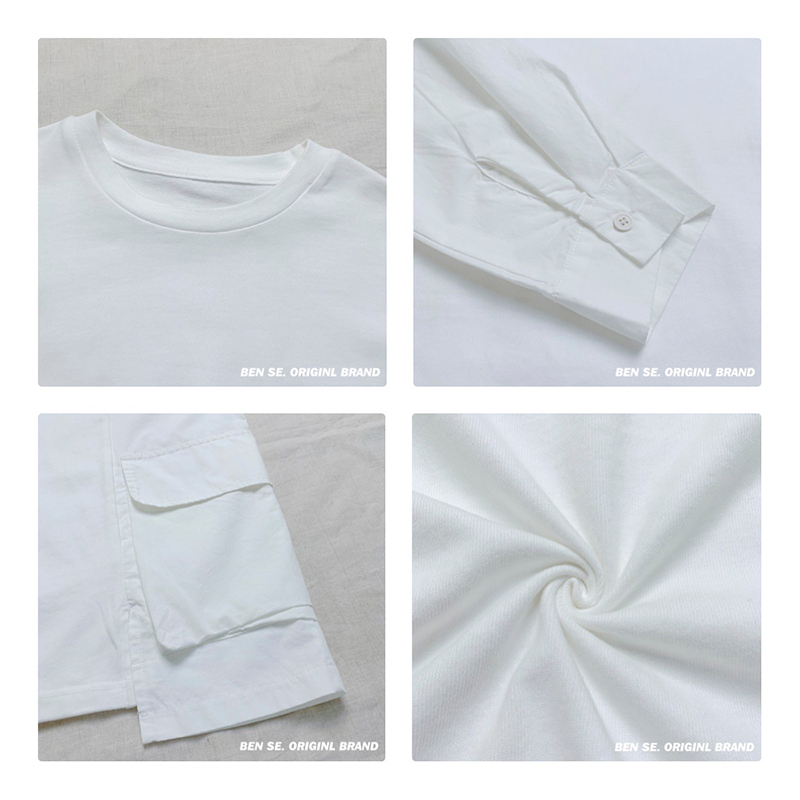 Losse-passend ontwerp Minimalistische Round Collar stijl Vaste mouw stijl Casual Vaste kleur katoen en linnen oversized aangepaste 12650 T-Shirts