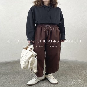 Losse Women\\\\\\\\\\\\\'s Pants die zijn toegesneden om te passen voor elke gelegenheid, meest comfortabele casual style katoenen linnengebruik 11726 Stijlvolle en losse broeken