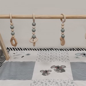 Playmat van vierkant hout