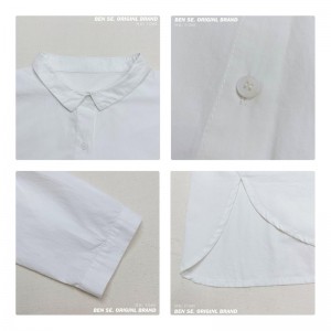 Losse-fitting design Minimalistische stijlvolle Casual Solid Color Striped Checked oversized custom 17685 Lose Shirt