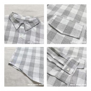 Losse-fitting design Minimalistische stijlvolle Casual Solid Color Striped Checked oversized custom 177999 Losse Checked Shirt