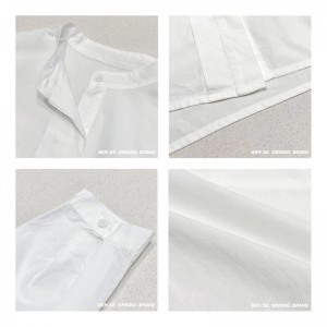 Losse-fitting design Minimalistische stijlvolle Casual Solid Color Striped Checked oversized custom 17718 Round Collar shirt