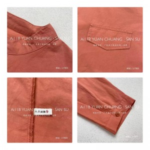 Losse-fitting design Minimalistische stijlvolle Casual Solid Color Striped Checked oversized custom 17833 Round kraag