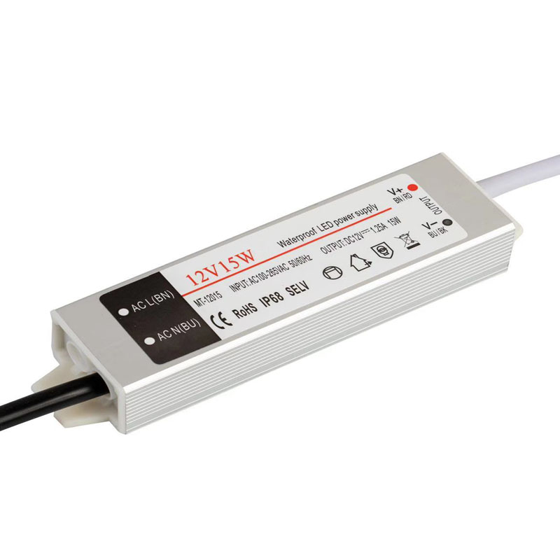 12V 1.25A 15W Waterbestendige LED-voeding Low Voltage Output voor ledlicht