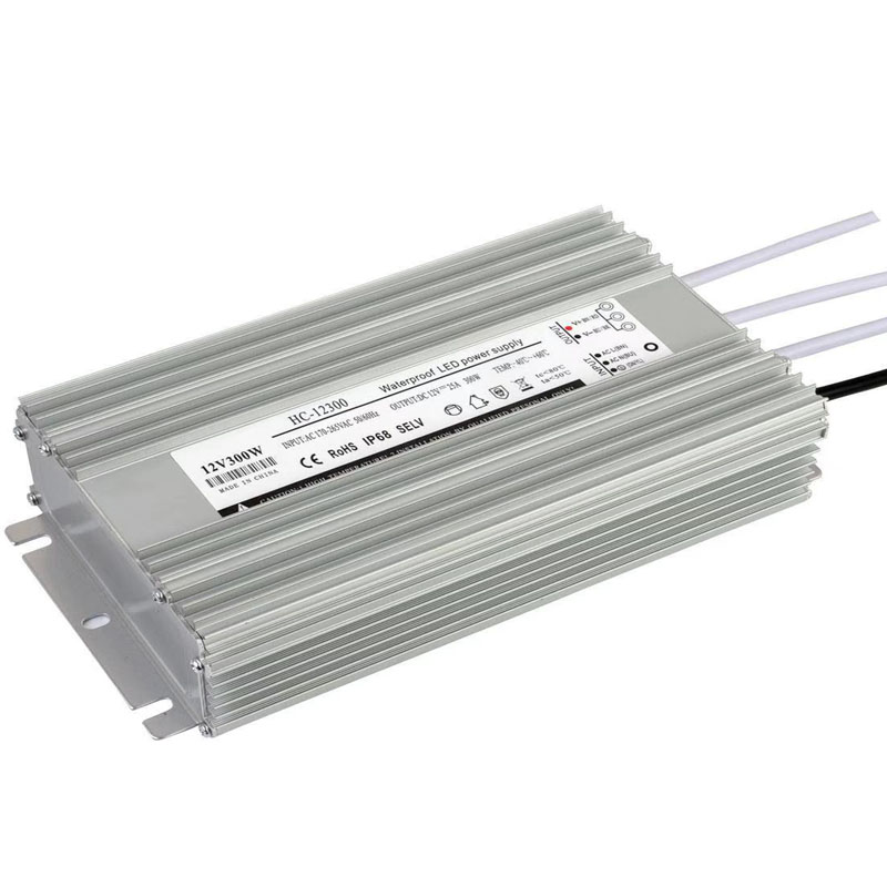 Elektriciteit van led-aluminium constante spanning Waterbestendige 12v300w stroomvoorziening