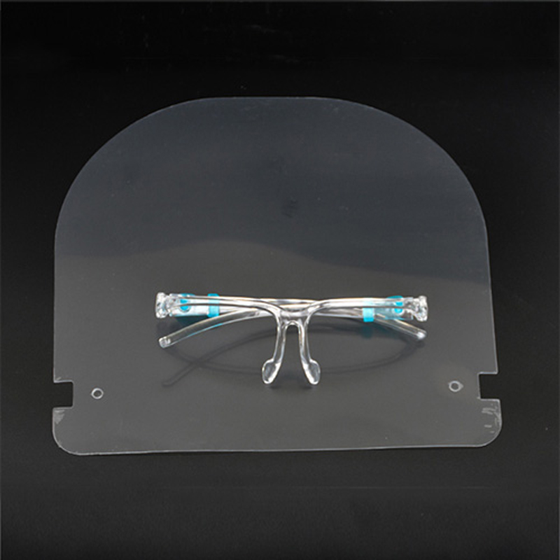 Kerstwinter Transparante Anti Fog Face Shield Visor Transparant Full Face Shields met transparante glasframes