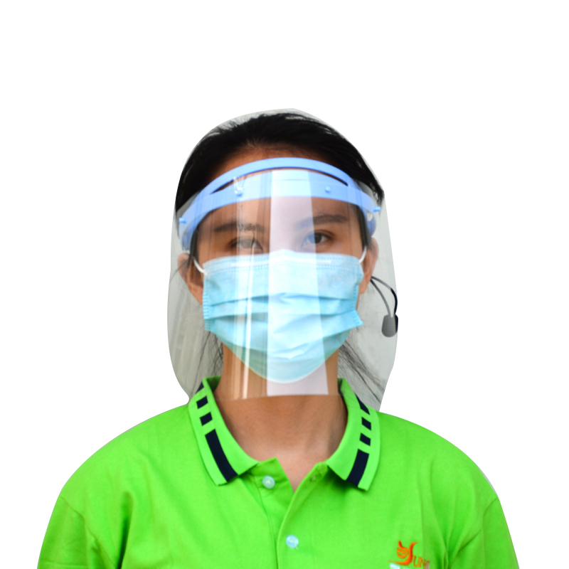 EN 166 Anti Fog Visor Anti-oil Splash Guard Full Face Adquable Face Shield met 10 Vervangbare schermen