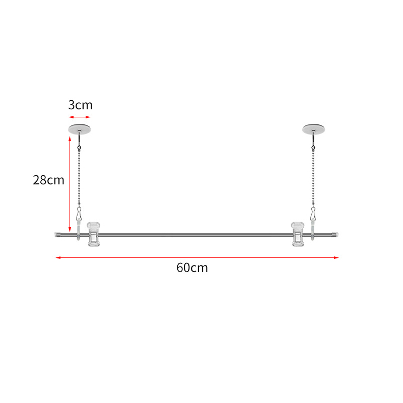 TMJ PP-537 Pop Poster Banner Sign Hanger Haak Strip Uitgebreide Clip Pole Banner Snap Rail Advertenties Vlag display
