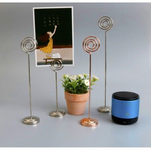 TMJ PP-540 merknaam high-end creatief roestvrij staal clip vertikaal desktop Table card rack schaal schaal schaal prijs grondstoffenprijsdisplay