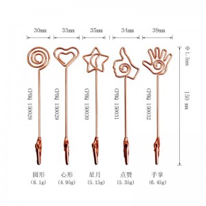 TMJ PP-543 Small Desktop Stand Sign Holder Gold Brushed Stainkless Steel Sign Display Counter Price Holder