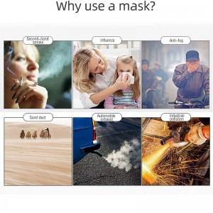 3-laags wegwerp zwart masker