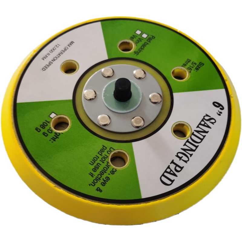 Door de fabriek geleverde 125 mm 5-inch back-upschijf Schurende rubberen steun 150 mm M14 pneumatische schuurmachine-schuurzool
