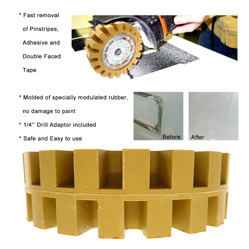 4 Inch 100mm Rubber Wisser Wheel Whizzy Wheel Vinyl decal remover voor boor