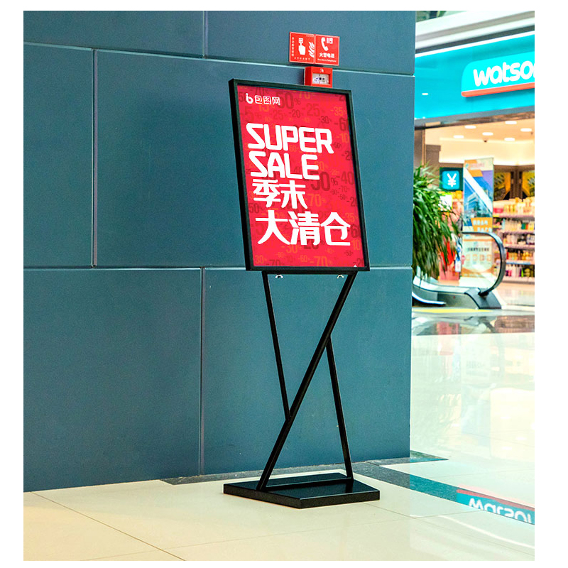 MJ PP-558 Een frame stabiele draagbare reclame mobiele poster banner foldable poster stand