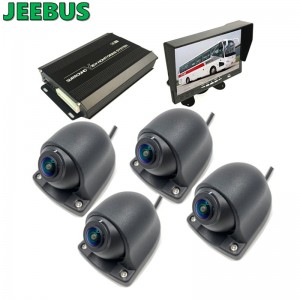 4Way Revser Monitoring 360 graden 3D All Round Bird View Car Camera System met HD DVR