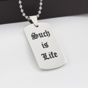 Aangepaste ID-tag gepersonaliseerde dog tag met tekst of afbeelding militaire tag inspirerende ketting heren dames sieraden