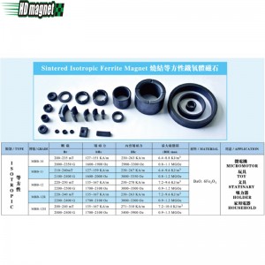 Gesinterd isotroop ferriet Magent