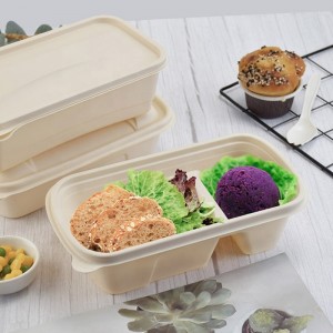 Biologisch afbreekbare voedselverpakkingen voor maïszetmeel afbreekbare lunchbox voor afhaalmaaltijden in bulk