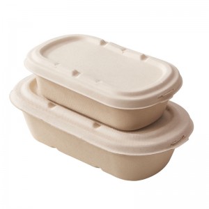 Bioegradable Food Packaging Cornzetmeel Packing Lunch Box Compositable Microwaveable Clamshell Take Food Containers