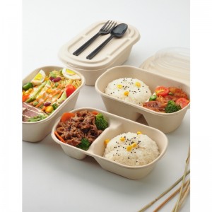 Bioegradable Food Packaging Cornzetmeel Packing Lunch Box Compositable Microwaveable Clamshell Take Food Containers