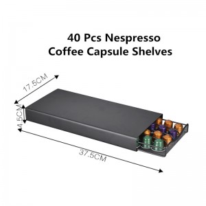 TMJ PP-584 Metaal Chrome 40 Pod Nespresso Coffee Capsule Holder voor de display in de huiskeuken