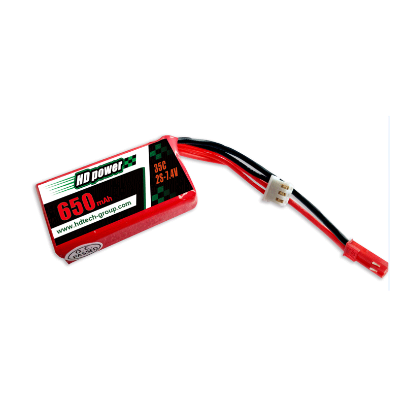 HD POWER 650 mAh 35C 2S 7,4 V lipo-batterij