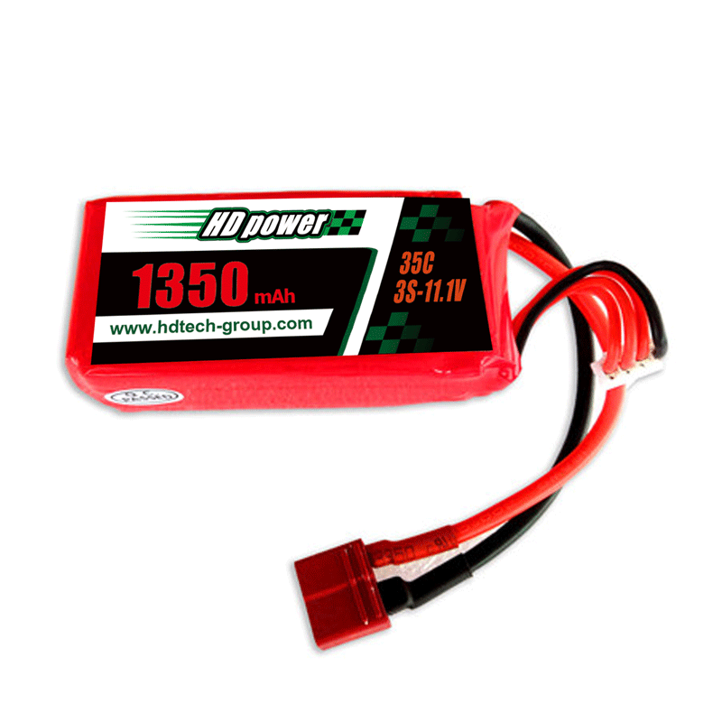 HD POWER 1350mAh 35C 3S 11.1V lipo batterij
