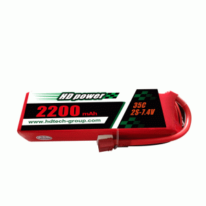 HD POWER 2200 mAh 35C 2S 7,4 V lipo-batterij