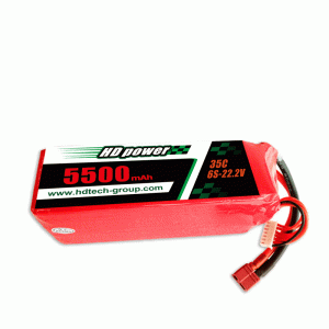 HD POWER 5500 mAh 35C 6S 22,2 V lipo-batterij