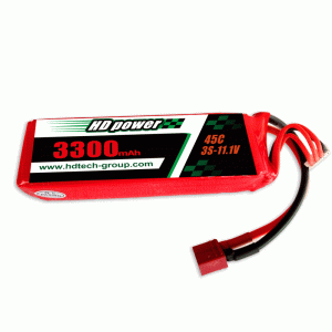 HD POWER 3300mAh 45C 3S 11.1V lipo batterij