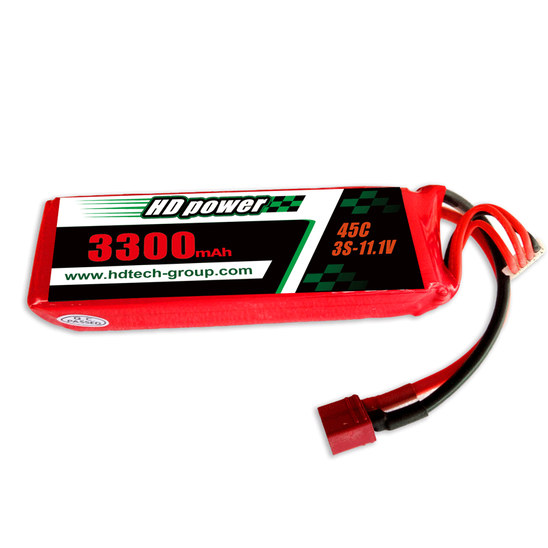 HD POWER 3300mAh 45C 3S 11.1V lipo batterij