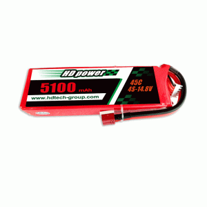 HD POWER 51000mAh 45C 4S 14.8V lipo batterij