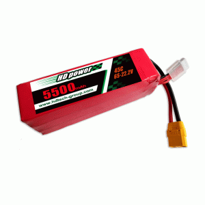 HD POWER 5500mAh 45C 6S 22.2V lipo batterij