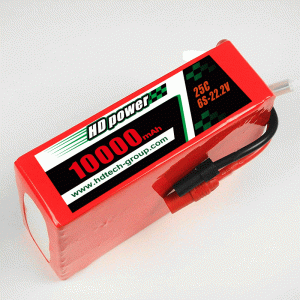HD POWER 10000 mAh 25C 6S 22,2 V lipo-batterij