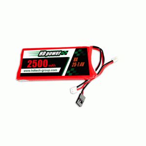 HD POWER 2500mAh 3C 2S 7.4V LiPO-batterij voor ontvanger en zender